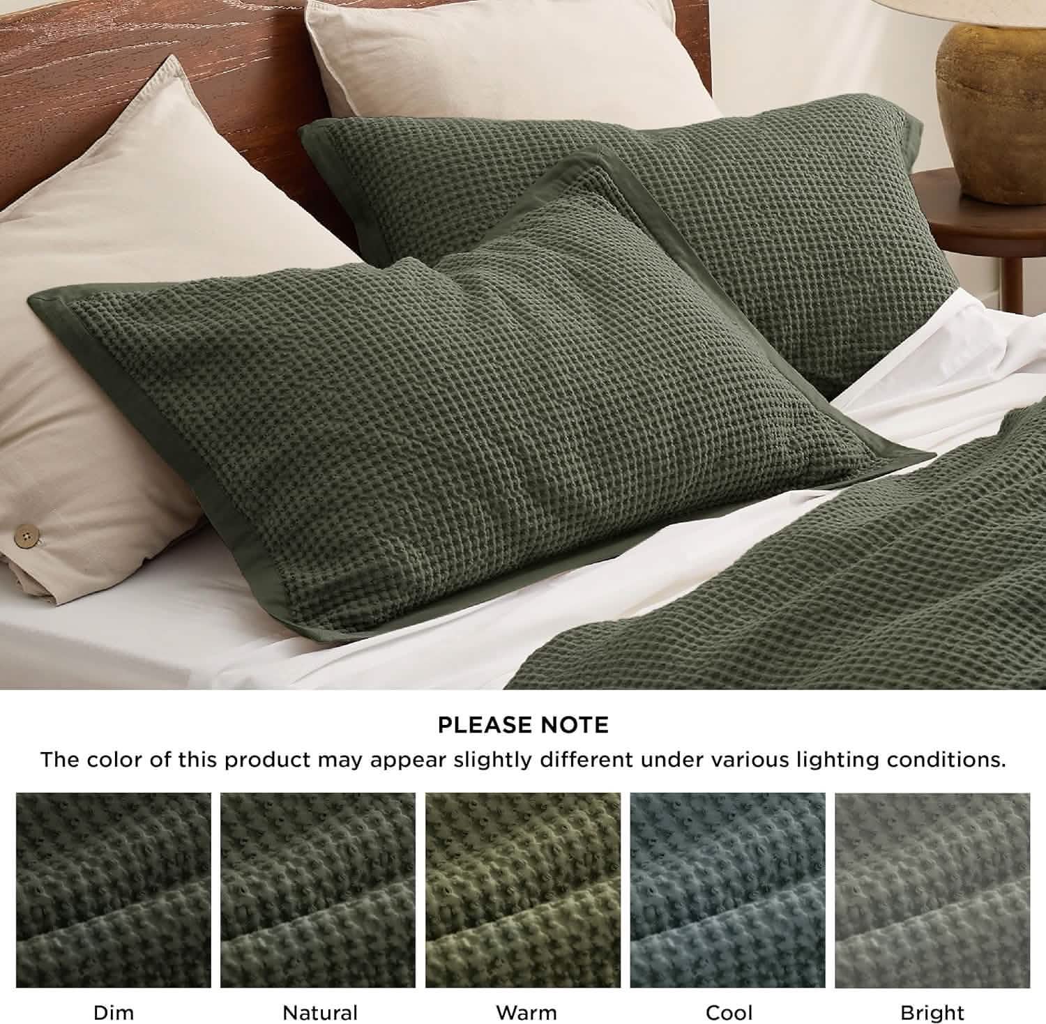 GentleSoft® Cotton Waffle Weave Duvet Cover Set