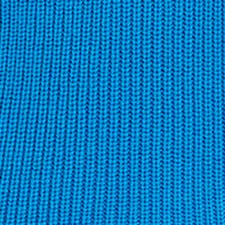 Blue rib-knitted sweater with flared cuffs