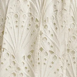 Off-white broderie anglaise cotton pants