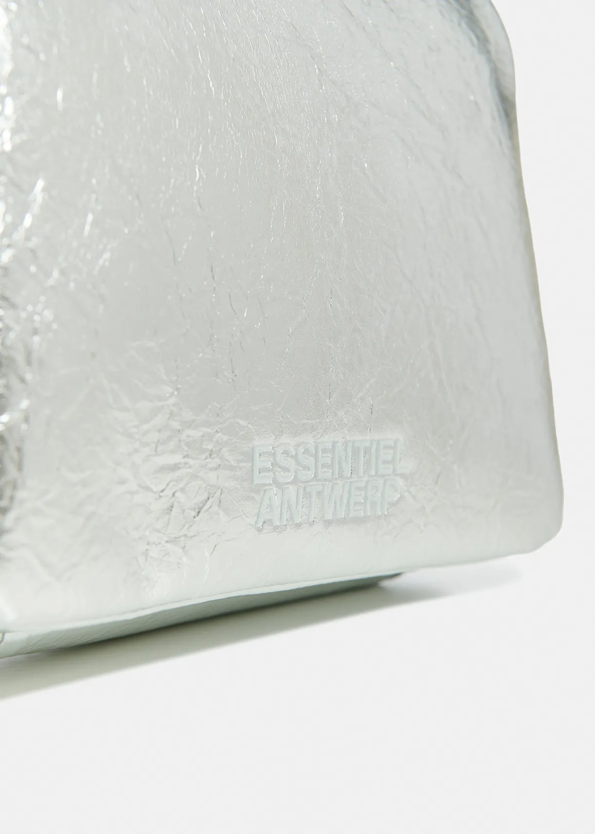 Silver metallic shoulder bag
