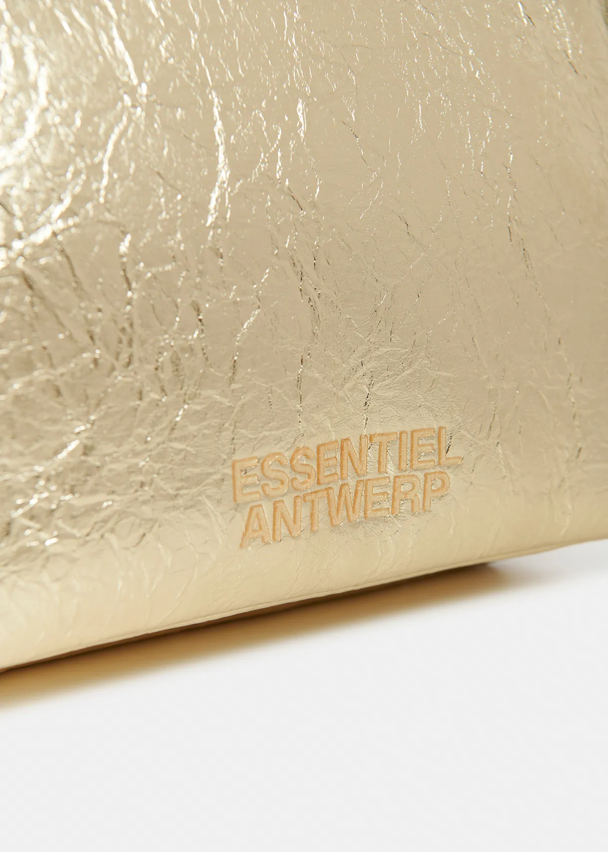 Gold metallic shoulder bag