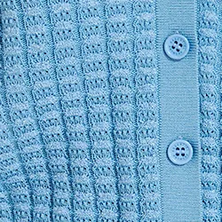 Blue knitted V-neck top