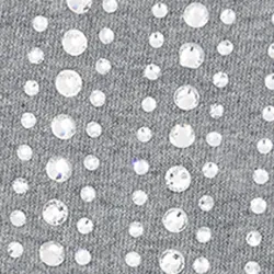 Grey socks with rhinestone embellishments