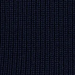 Navy blue rib-knitted sweater with flared cuffs