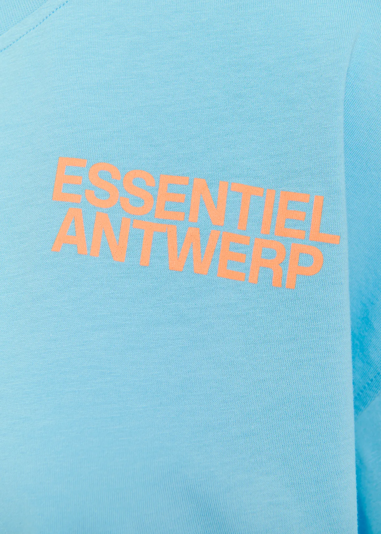 Blue organic cotton T-shirt with logo