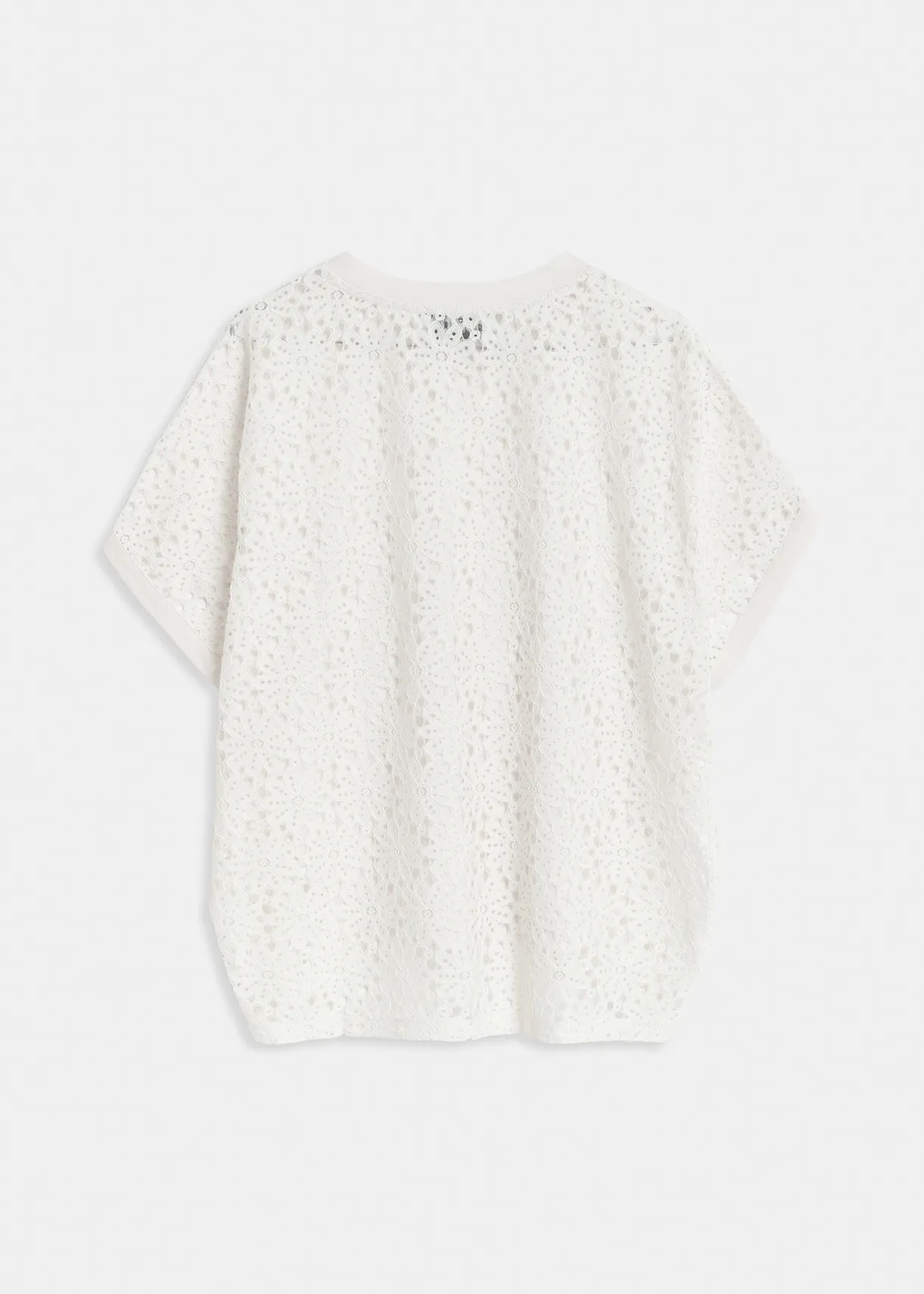 Off-white T-shirt with lace back panel