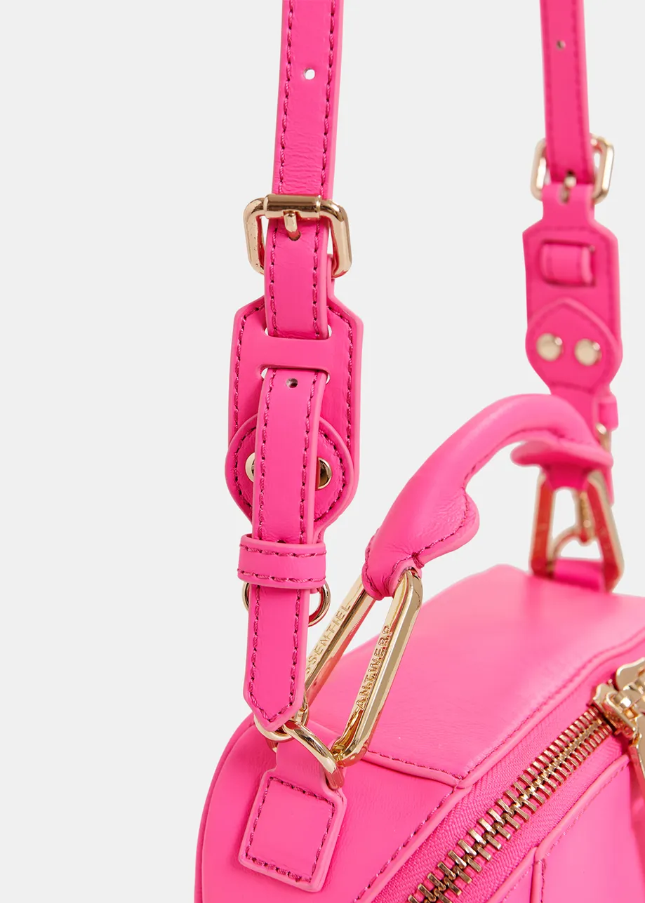 Black leather mini bag