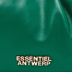 Dark green leather pouch