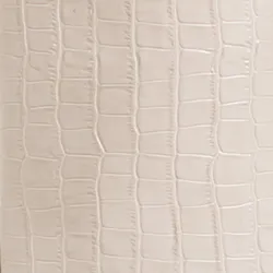 Off-white croc-effect leather knee boots