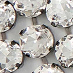 Silver-tone layered rhinestone necklace