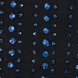 Black socks with rhinestone embellishments