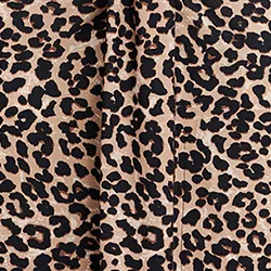 Brown stretch-jersey midi dress with leopard print