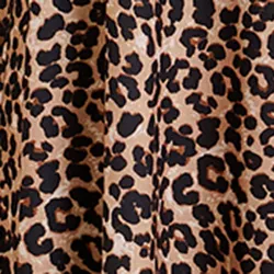 Brown stretch-jersey maxi-length dress with leopard print