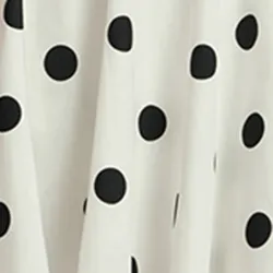 White and black polka-dot voluminous mini skirt