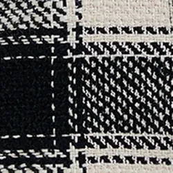 Ecru and black checked mini skirt