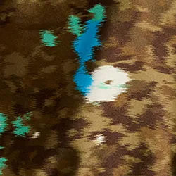 Khaki batwing-sleeve top with floral print