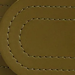 Khaki leather waist belt