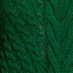 Dark green oversized cable-knitted sweater