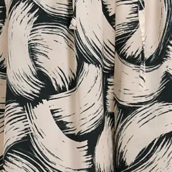 Black, off-white and pink abstract-print wide-leg pants
