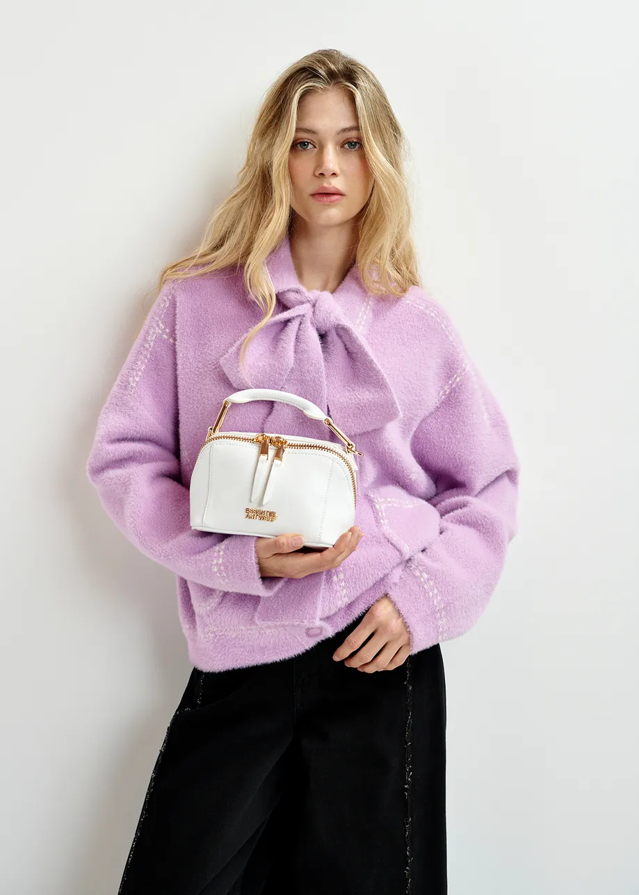 Black leather mini bag