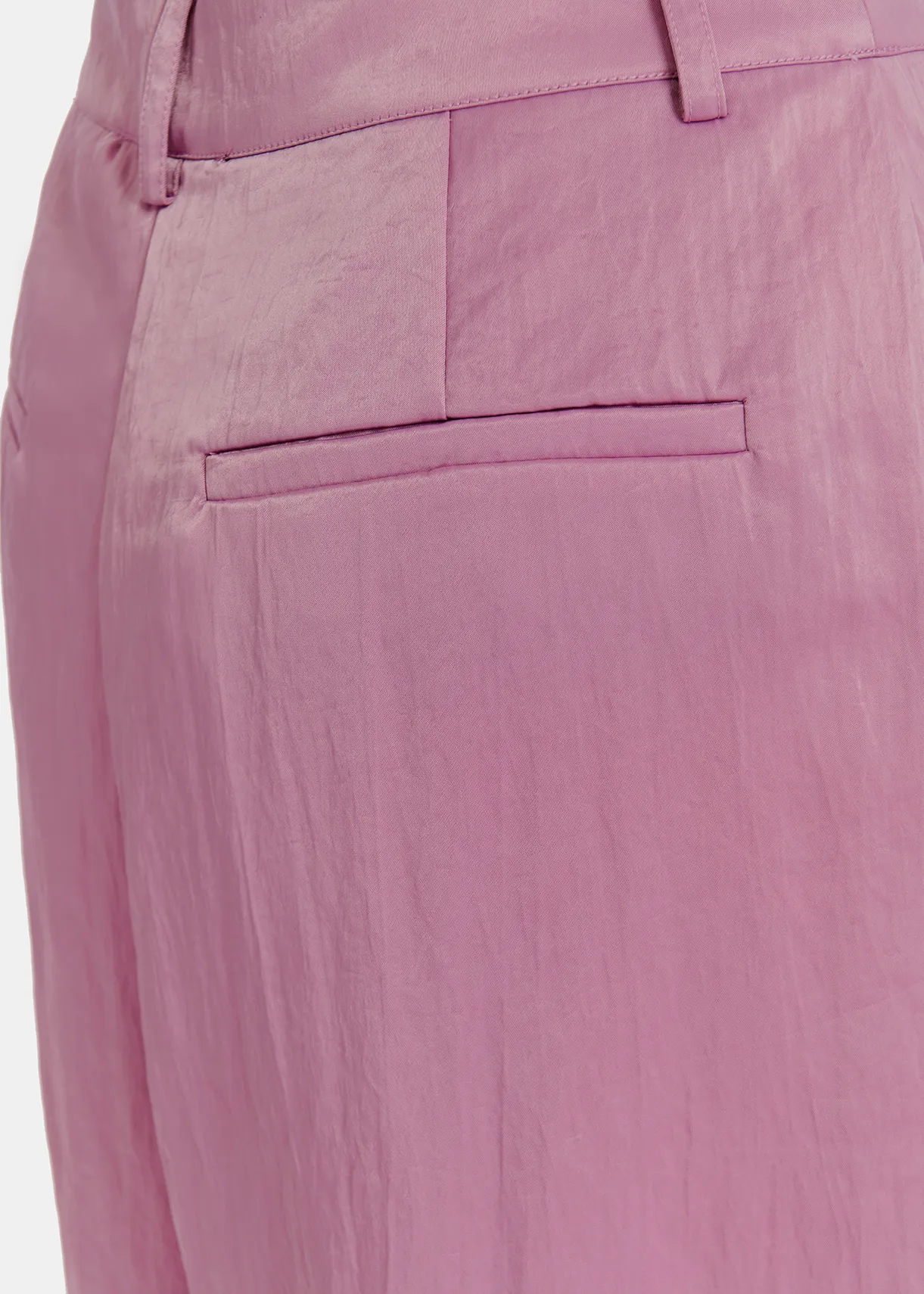 Mauve satin wide-leg pants