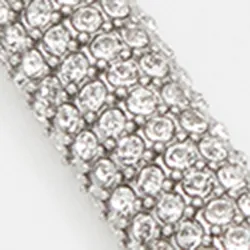 Silver-tone rhinestone brooch