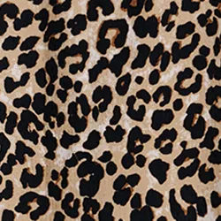 Brown leopard-print mini dress with rib-knitted trims