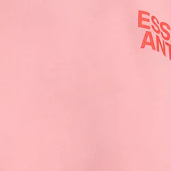 Pink organic cotton T-shirt with logo