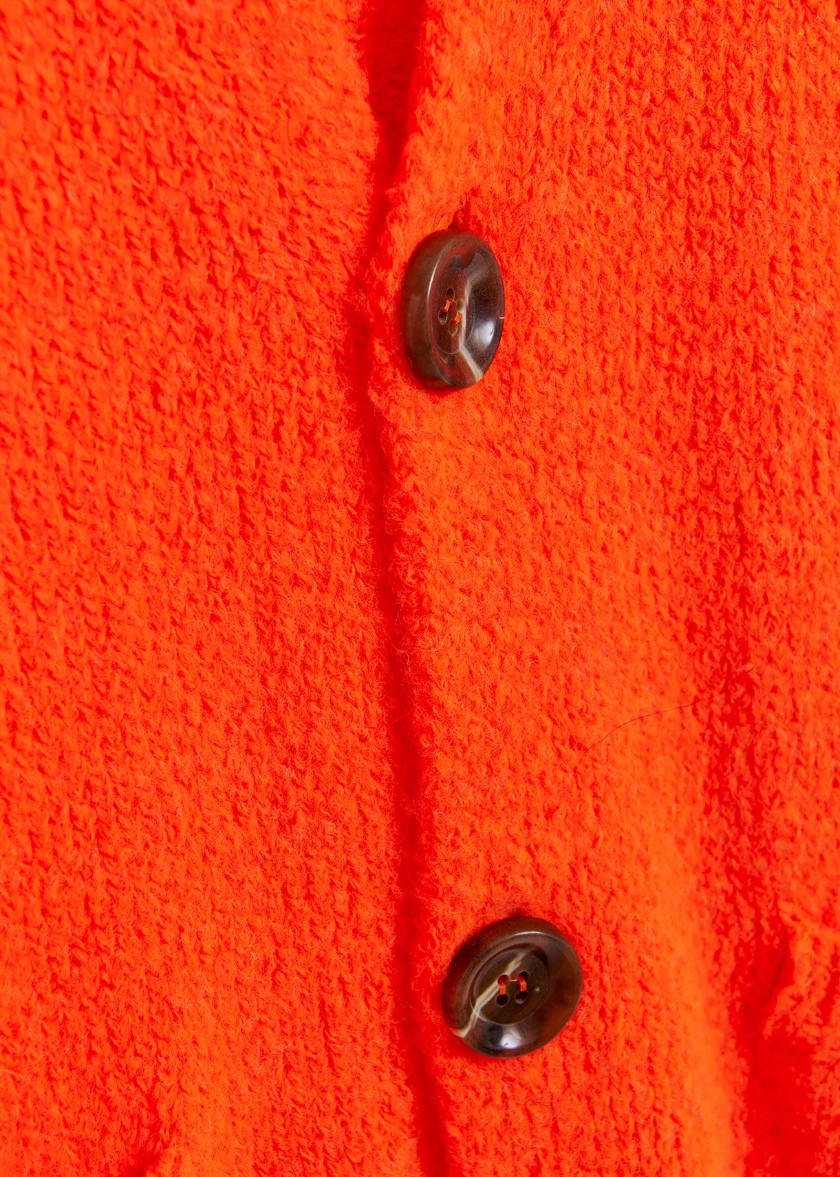 Neon orange chunky knit cardigan
