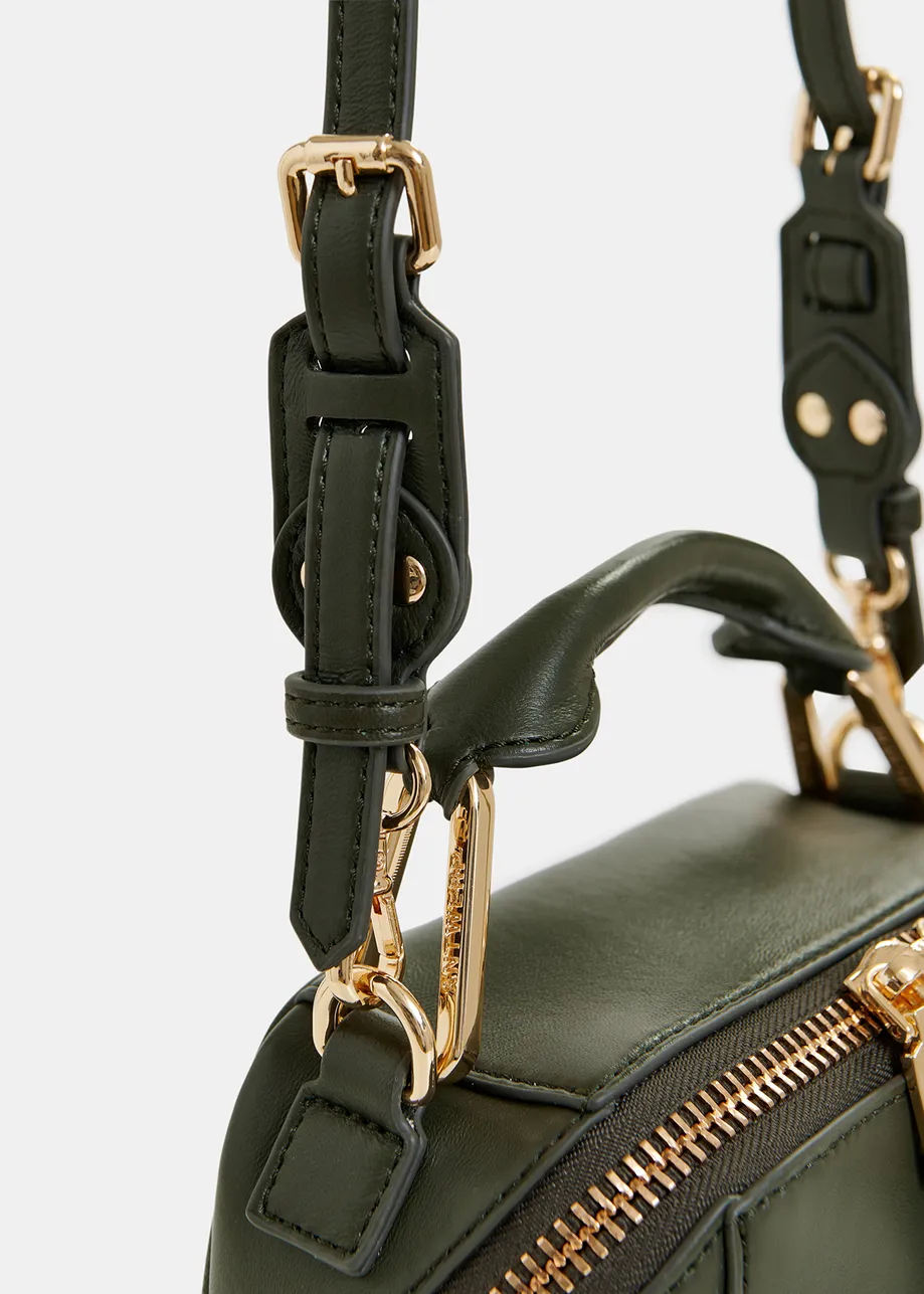 Black leather mini bag