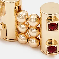 Gold-tone chunky beaded bracelet
