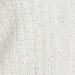 Off-white knitted V-neck top