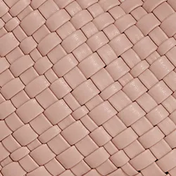 Light pink faux leather woven mini bag