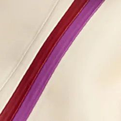 Ecru, purple and burgundy striped shopper bag
