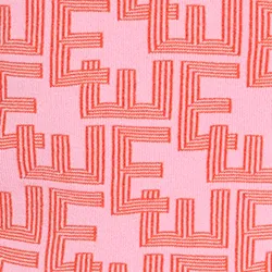 Pink and red jacquard-knitted top