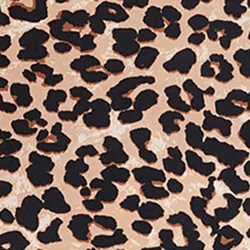 Brown leopard-print turtleneck top