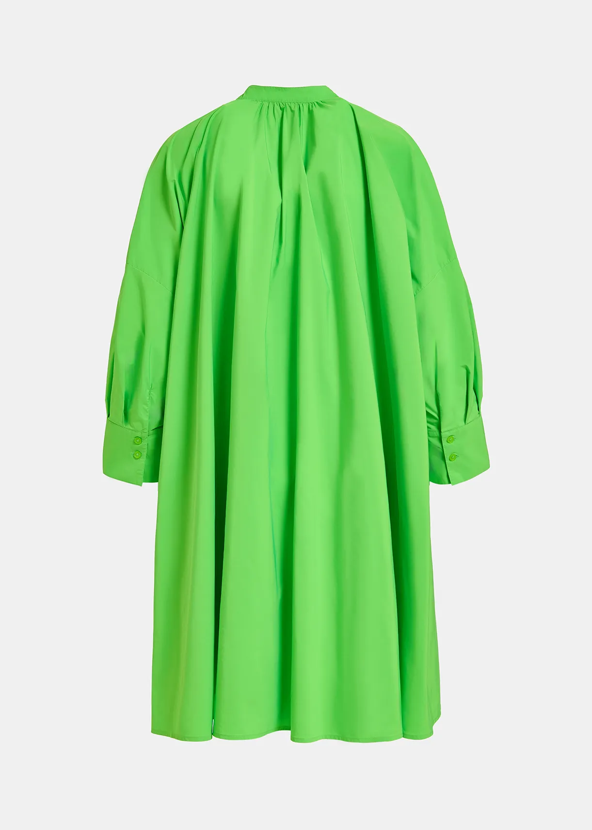 Green knee-length oversized shirt dress