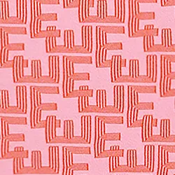 Pink and red jacquard-knitted midi skirt
