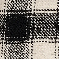 Ecru and black checked oversized jacket