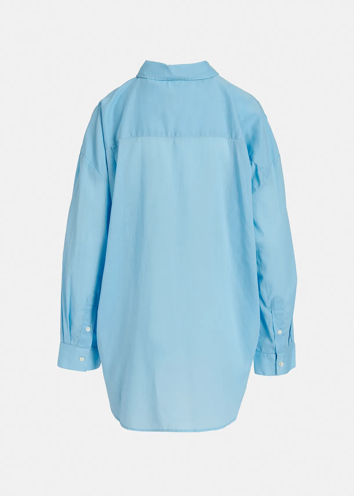 Blue oversized cotton-voile shirt