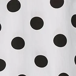 White and black polka-dot cotton shirt