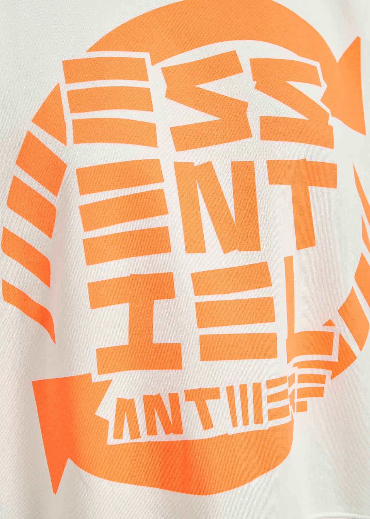 Off-white organic cotton sweatshirt with print