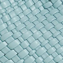 Light blue faux leather woven mini bag