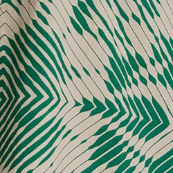 Beige and dark green maxi-length dress with geometric print