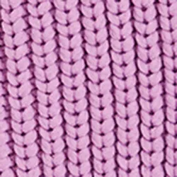 Mauve chunky rib-knitted cardigan