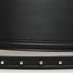 Black leather waist belt