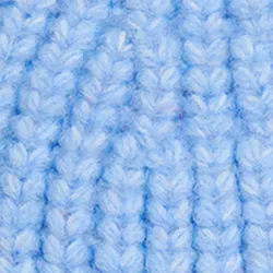 Light blue rib-knitted beanie with logo
