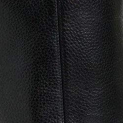 Black leather buckled boots