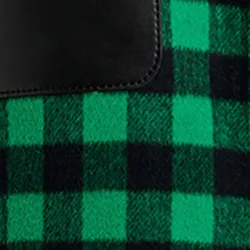 Green and navy blue checked wool jacket