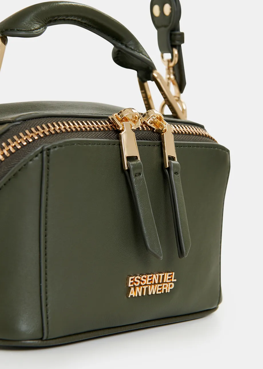 Black leather mini bag